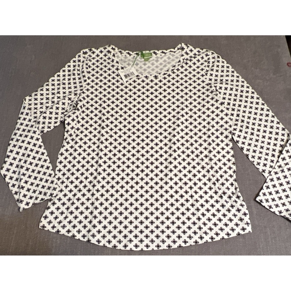 Vera Bradley Cozy Knit Pajama Top Women's SZ LG 12-14‎ Mini Concerto Print NEW